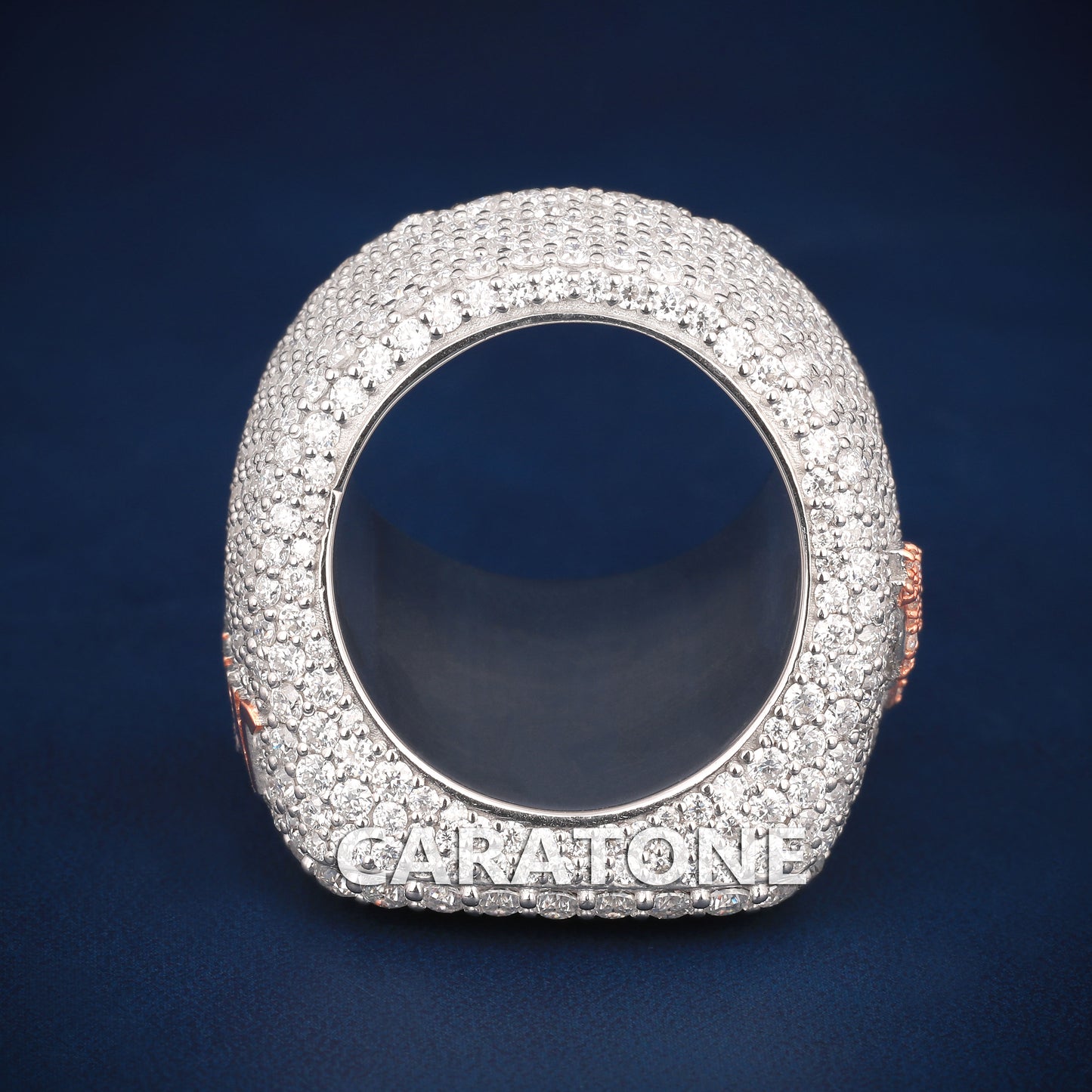 Hip hop diamond custom made iced out championship ring