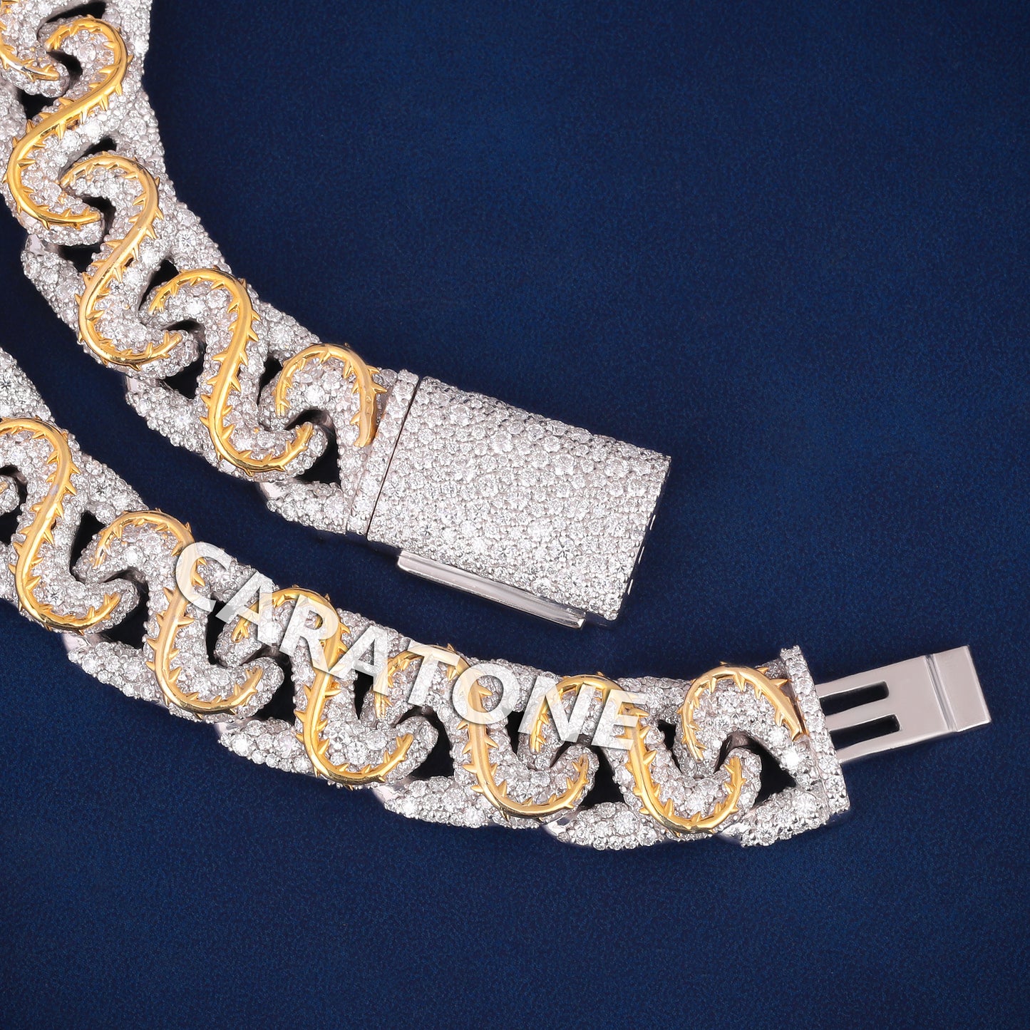 12mm Infinity Link Gold Chain Iced Out Diamond Silver Yellow Gold Rappers Custom Expensive Chains Necklaces for Mens