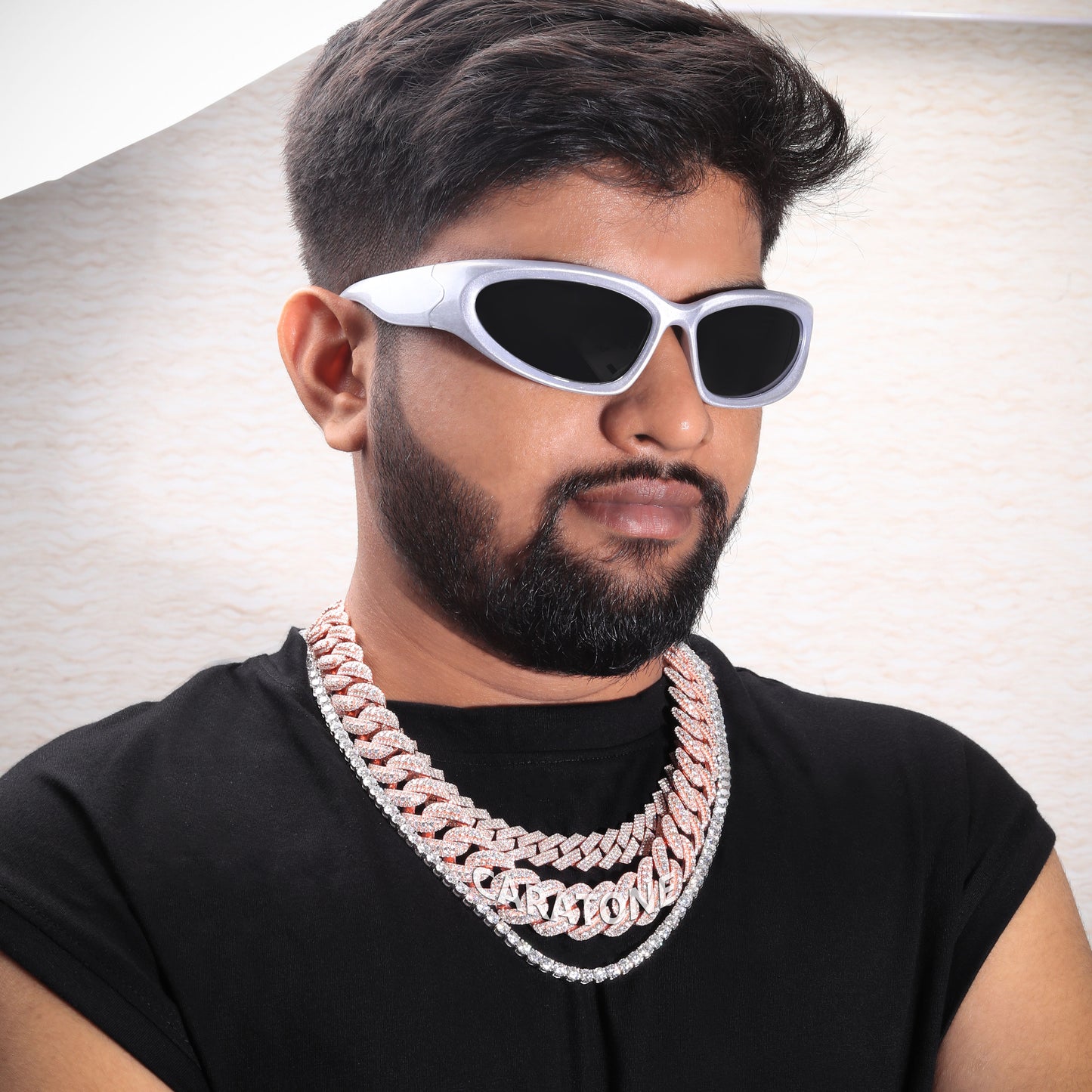 New Arrival 22 inch 20mm Custom Cuban Link Necklace with Lab Grown Diamond VVS Fully Iced Out 18k Mens Rose Gold Cuban Link Chain Necklace