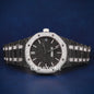 Full iced out Hip hop branded Custom made watch with Black lab grown Diamonds