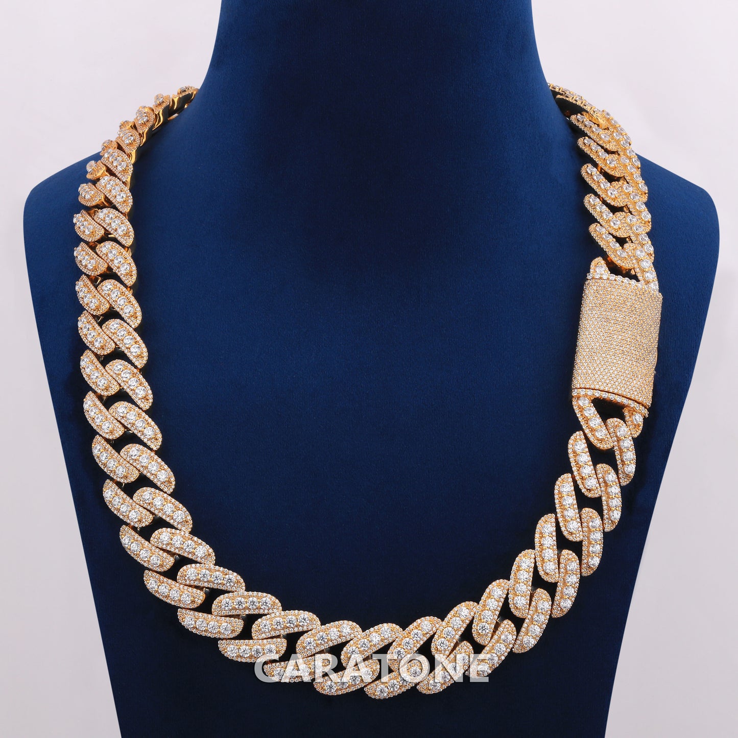 20 inch 20 mm hiphop buss down cuban chain necklace for rap party