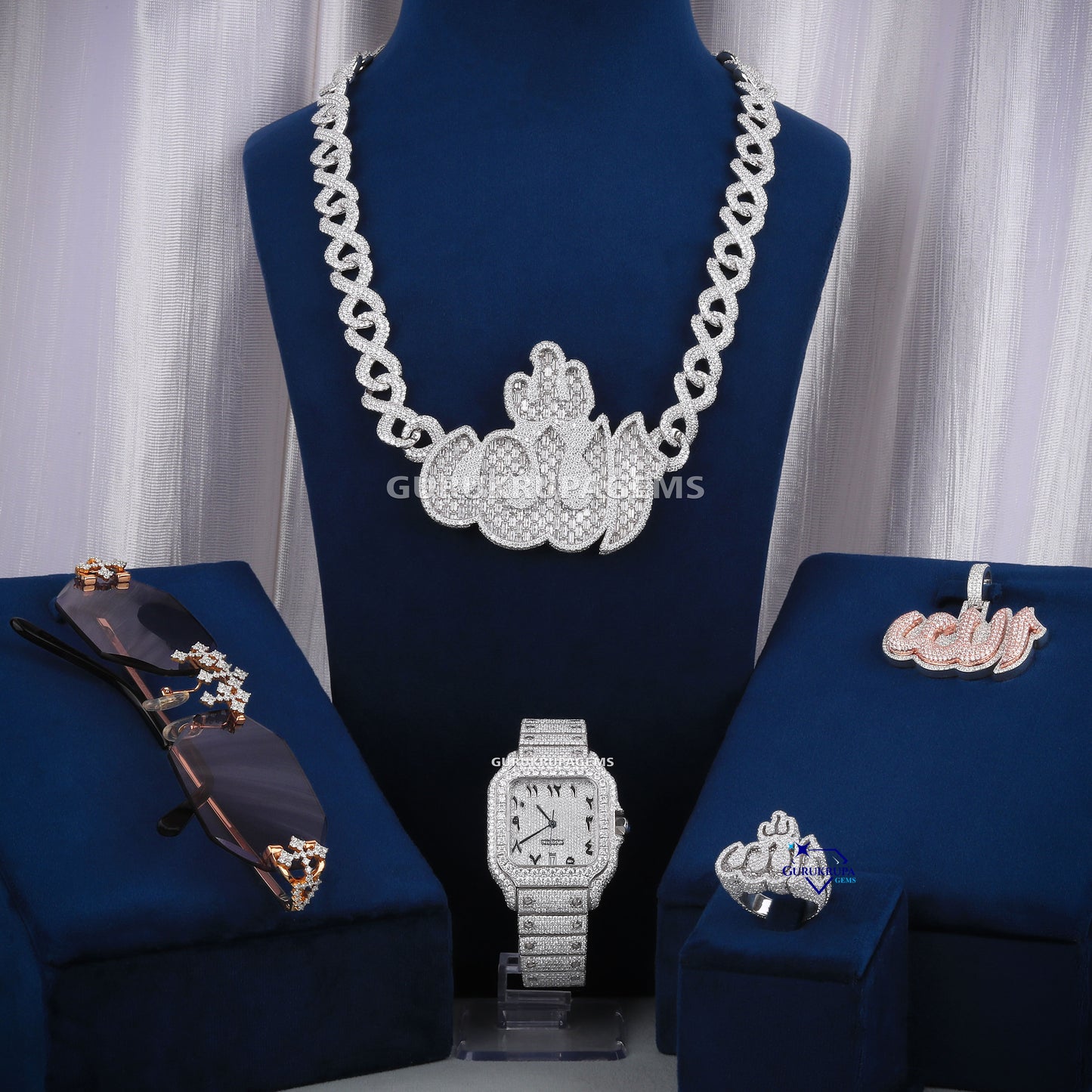 Mega custom jewelry deals for chain pendant rings watch and sunglasses