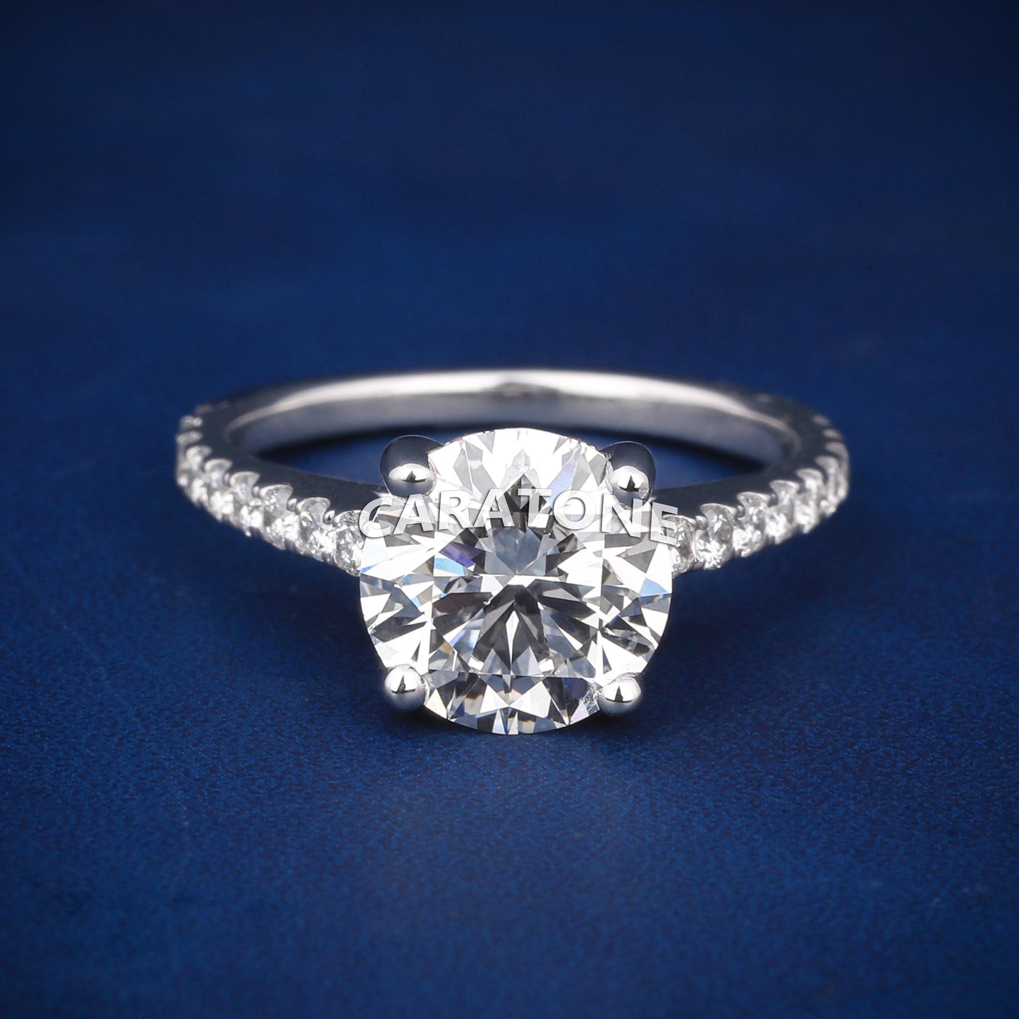 2.85 Ct Diamond Solitaire Ring VVS Clarity Engagement Ring