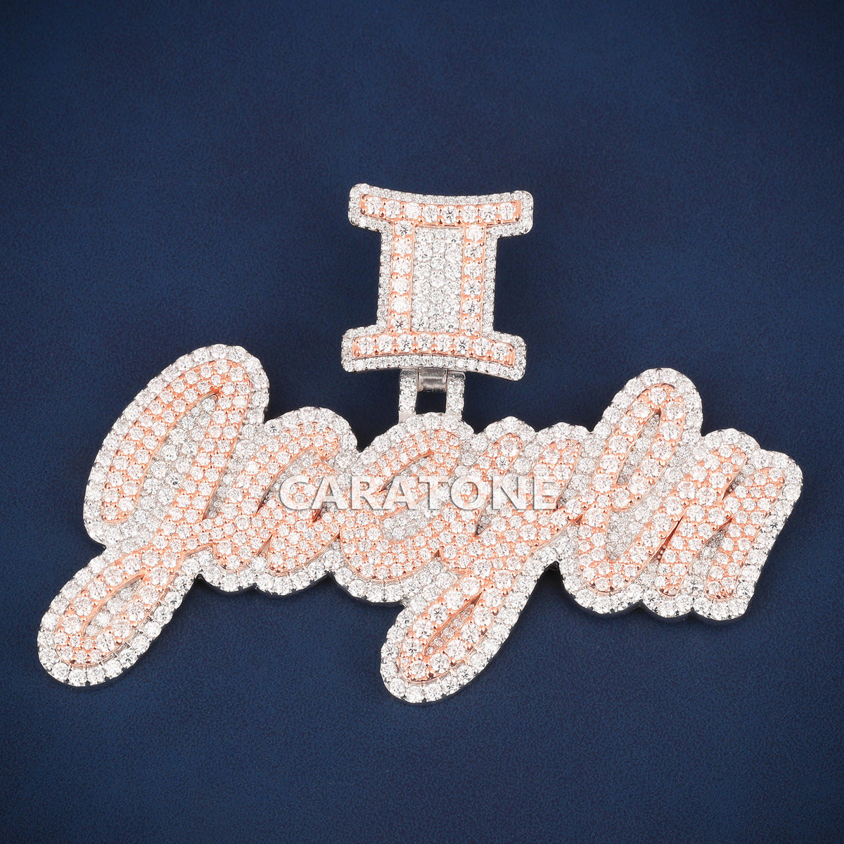Custom Iced Out Joseph Script Name Hip Hop Pendant with Lab Grown Diamonds