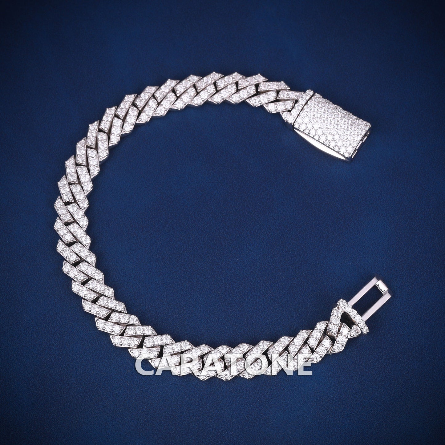 8 inch 12 mm diamond cuban link bracelet