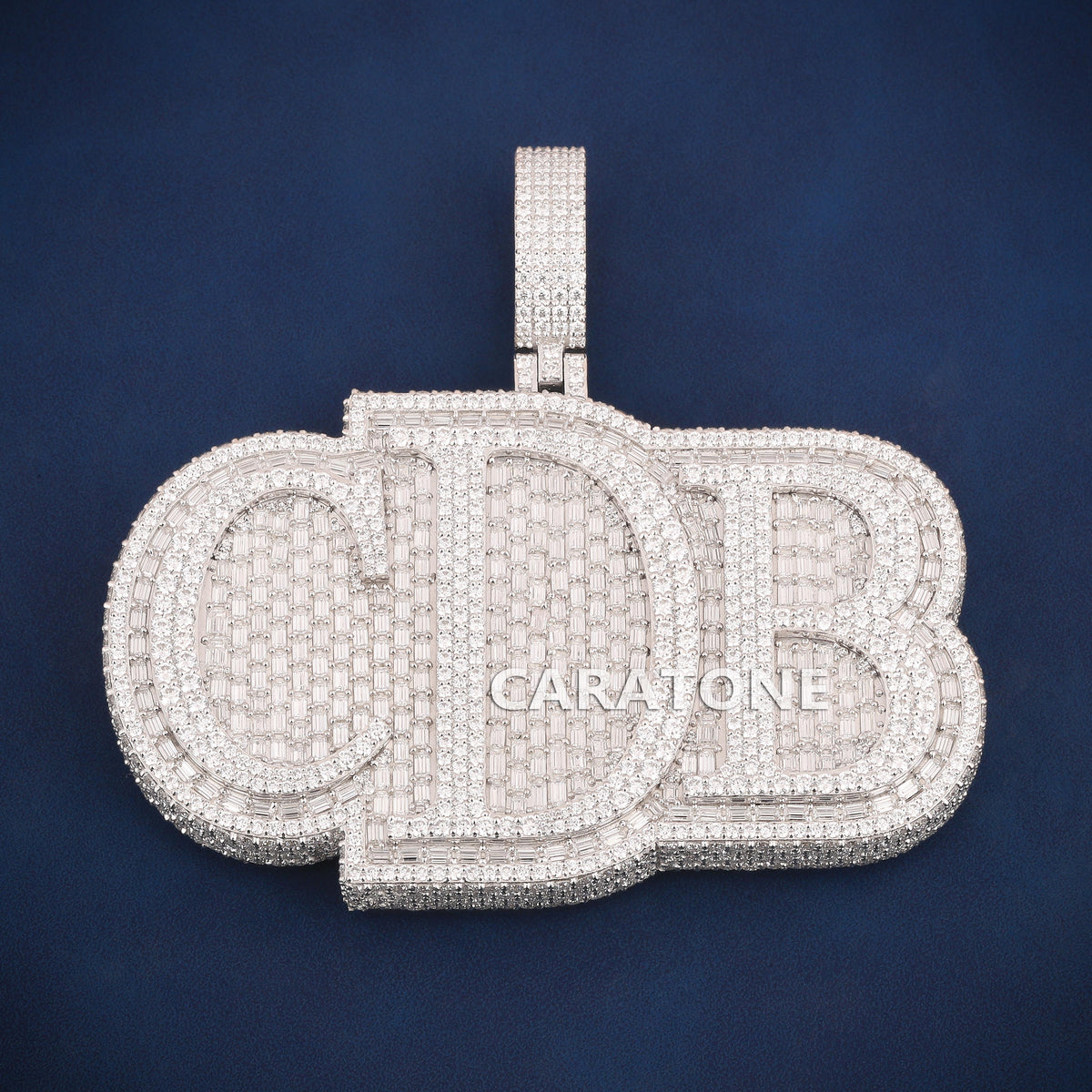 Custom Iced Out CDB Logo Hip Hop Pendant with Lab Grown Diamonds