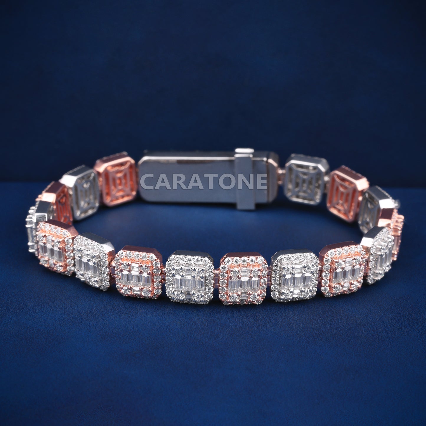 Fancy bracelet for men women two tone hip hop vvs clarity