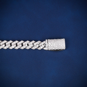 8 inch 12 mm diamond cuban link bracelet