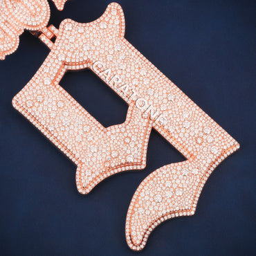 Custom Oversized J Letter Pendant with Diamond JMB Bail – Lab Grown Diamonds