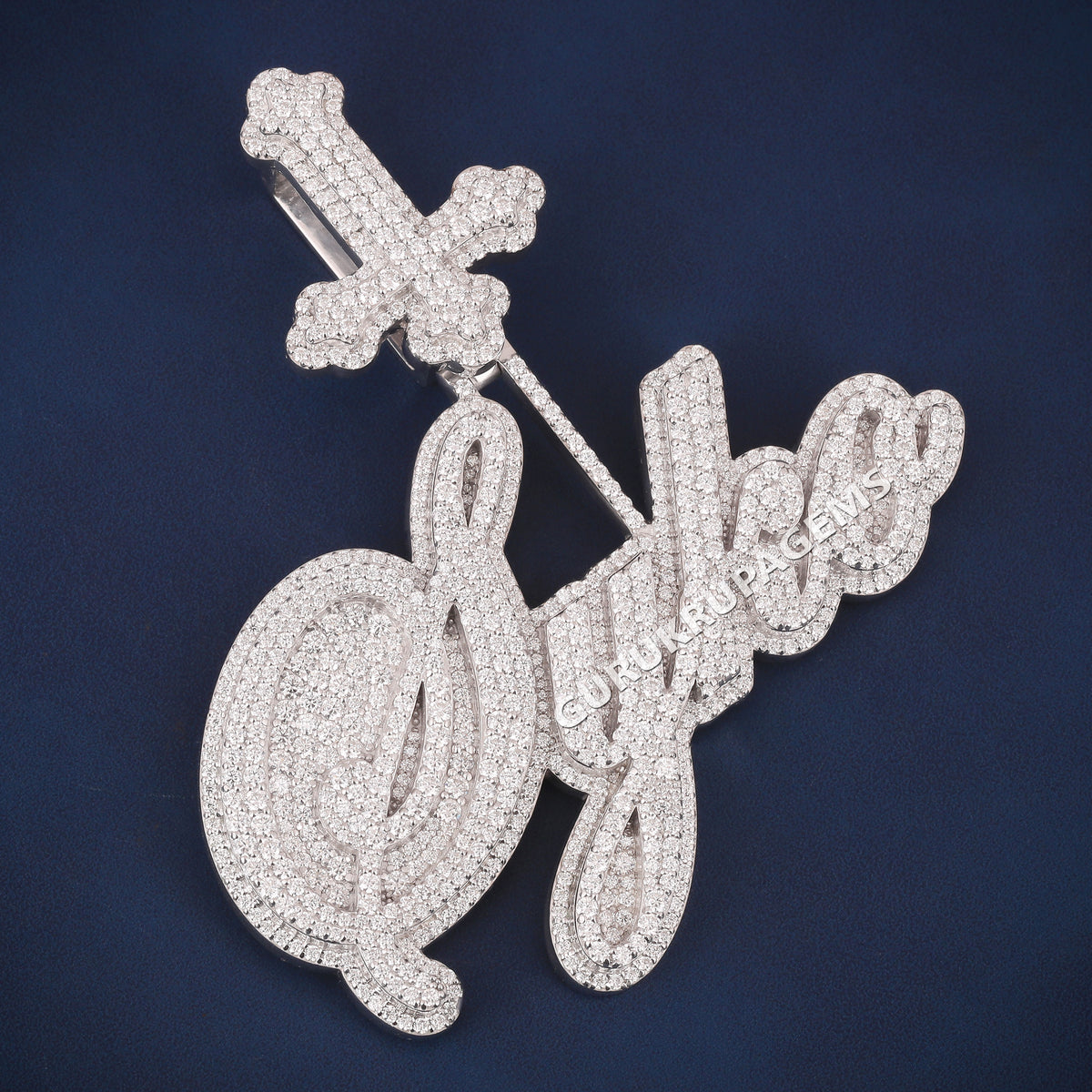 Custom Iced Out Chosen Script Name Hip Hop Pendant with Lab Grown Diamonds