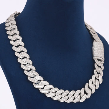 Miami cuban baguette diamond chain vvs clarity