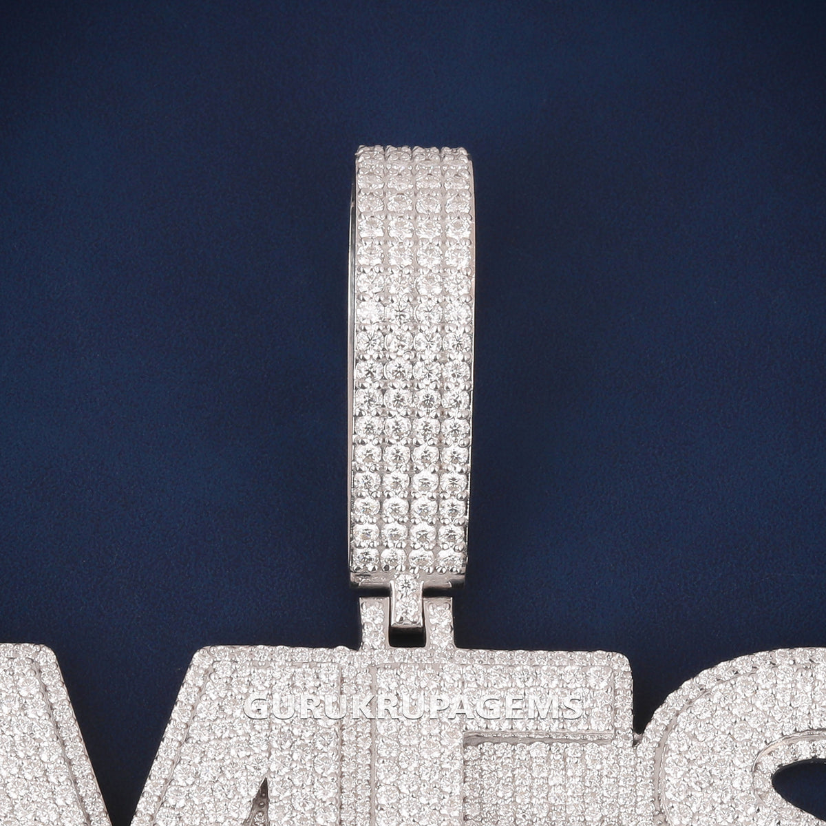 Custom Iced Out MES Name Hip Hop Pendant with Lab Grown Diamonds