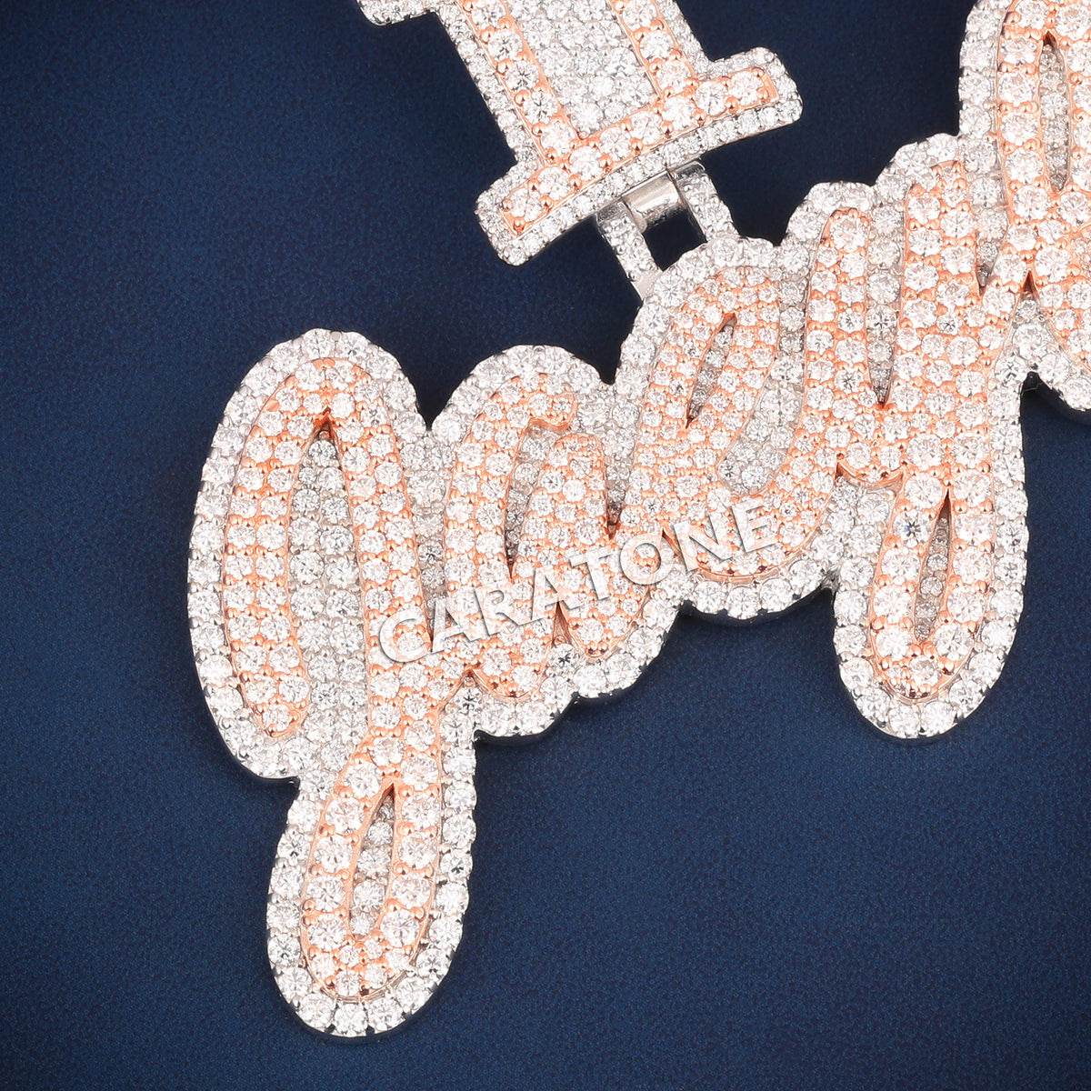 Custom Iced Out Joseph Script Name Hip Hop Pendant with Lab Grown Diamonds