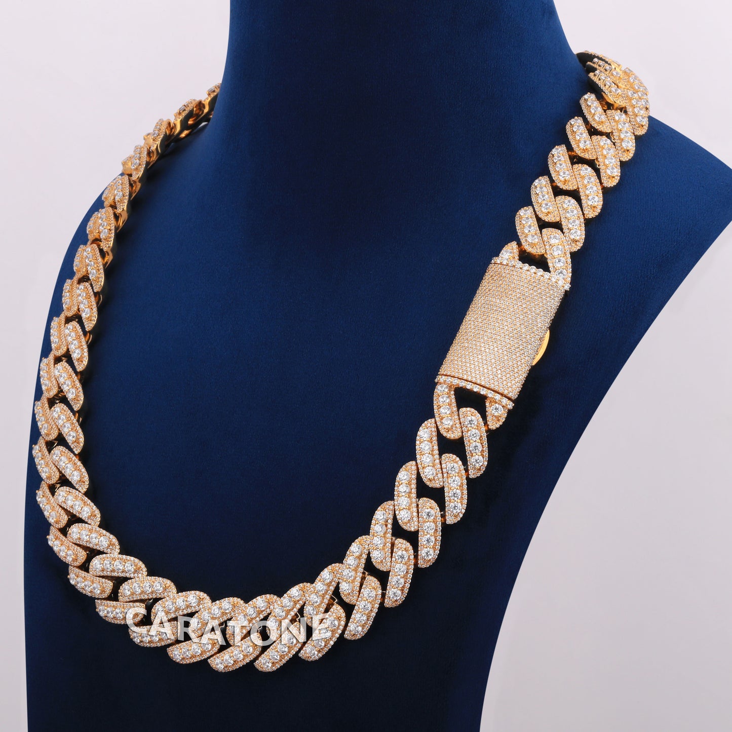 20 inch 20 mm hiphop buss down cuban chain necklace for rap party