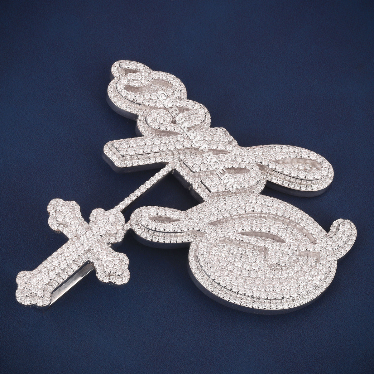 Custom Iced Out Chosen Script Name Hip Hop Pendant with Lab Grown Diamonds