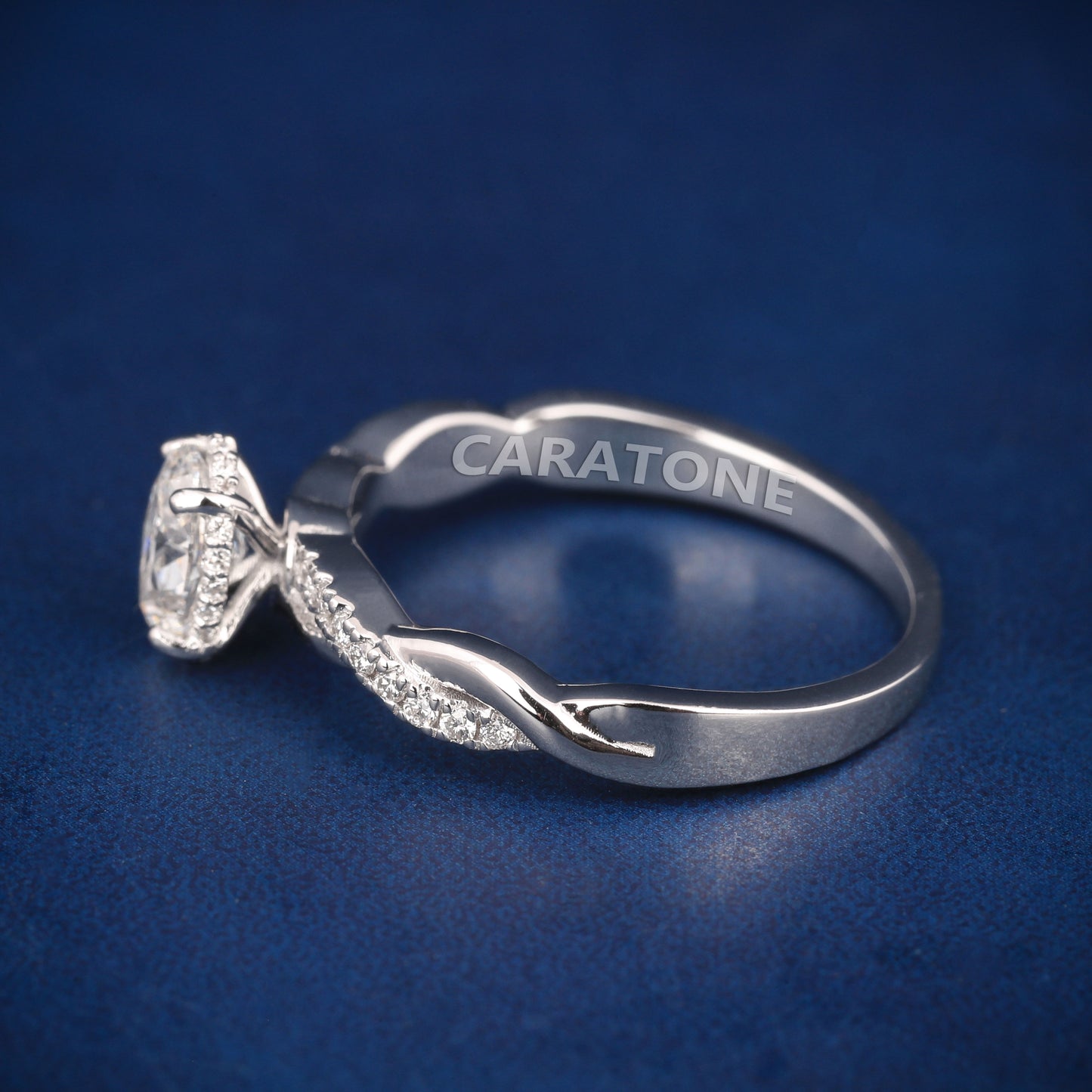 Oval shape diamond engagement passed diamond tester ring