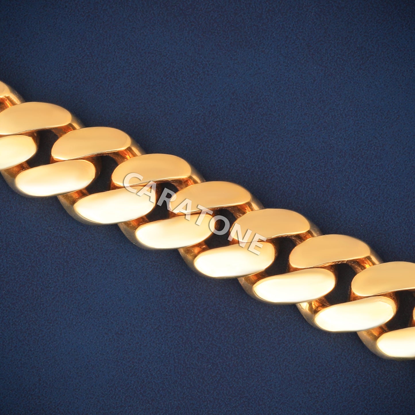 Luxury Cuban Link 14KT Gold Bracelet for Men with Iced Box Lock Clasp