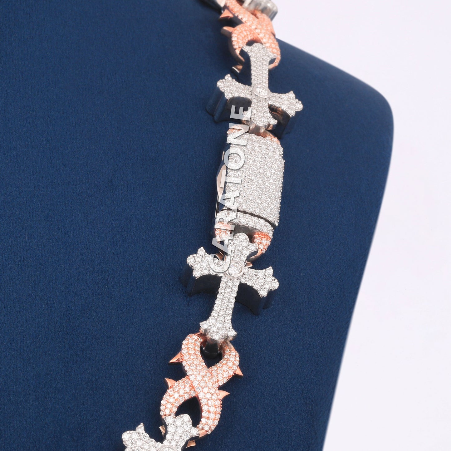 24 inch 12 mm trending designer custom infinity cross link chain passed tester