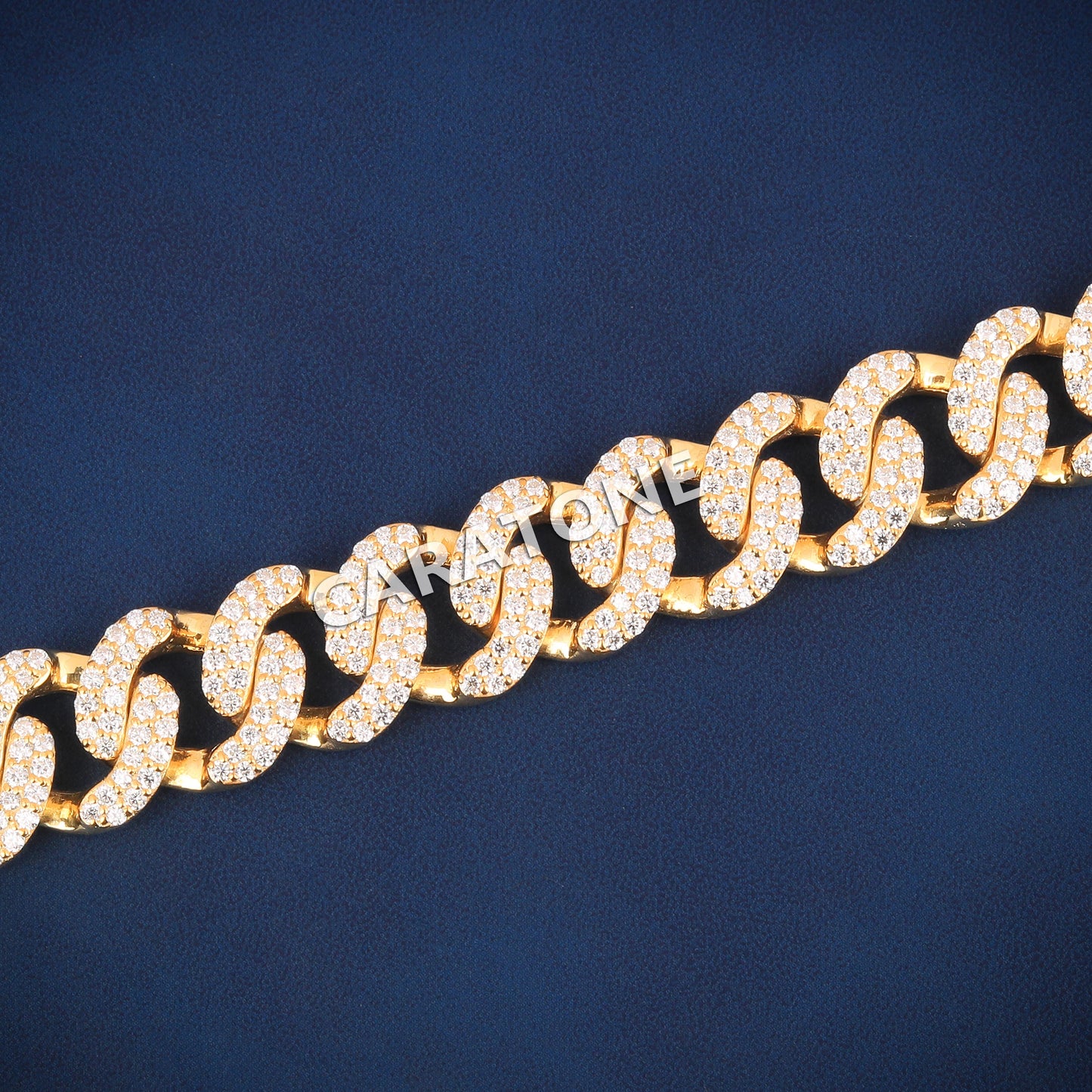 Miami Cuban Link Iced Out Bracelet for Men with Diamond Cut Shine