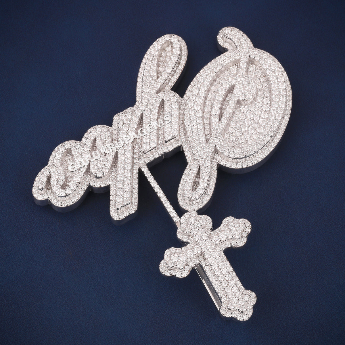Custom Iced Out Chosen Script Name Hip Hop Pendant with Lab Grown Diamonds