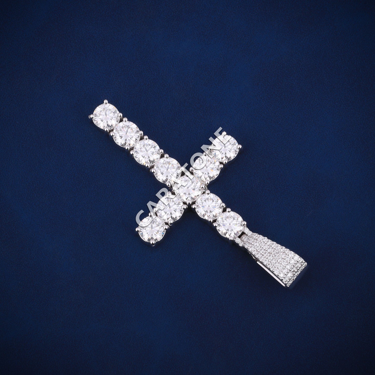 Hip hop customized diamond cross pendant in 14kt gold lab d vvs