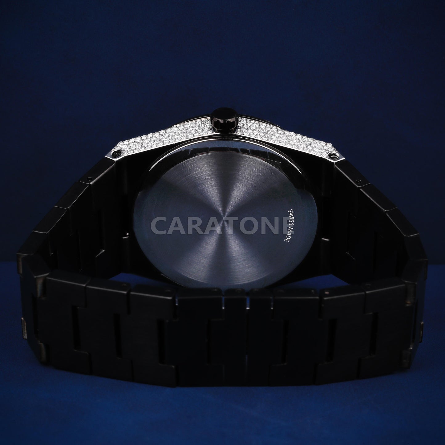 Hip hop custom made half iced out without dial with D VVS clarity