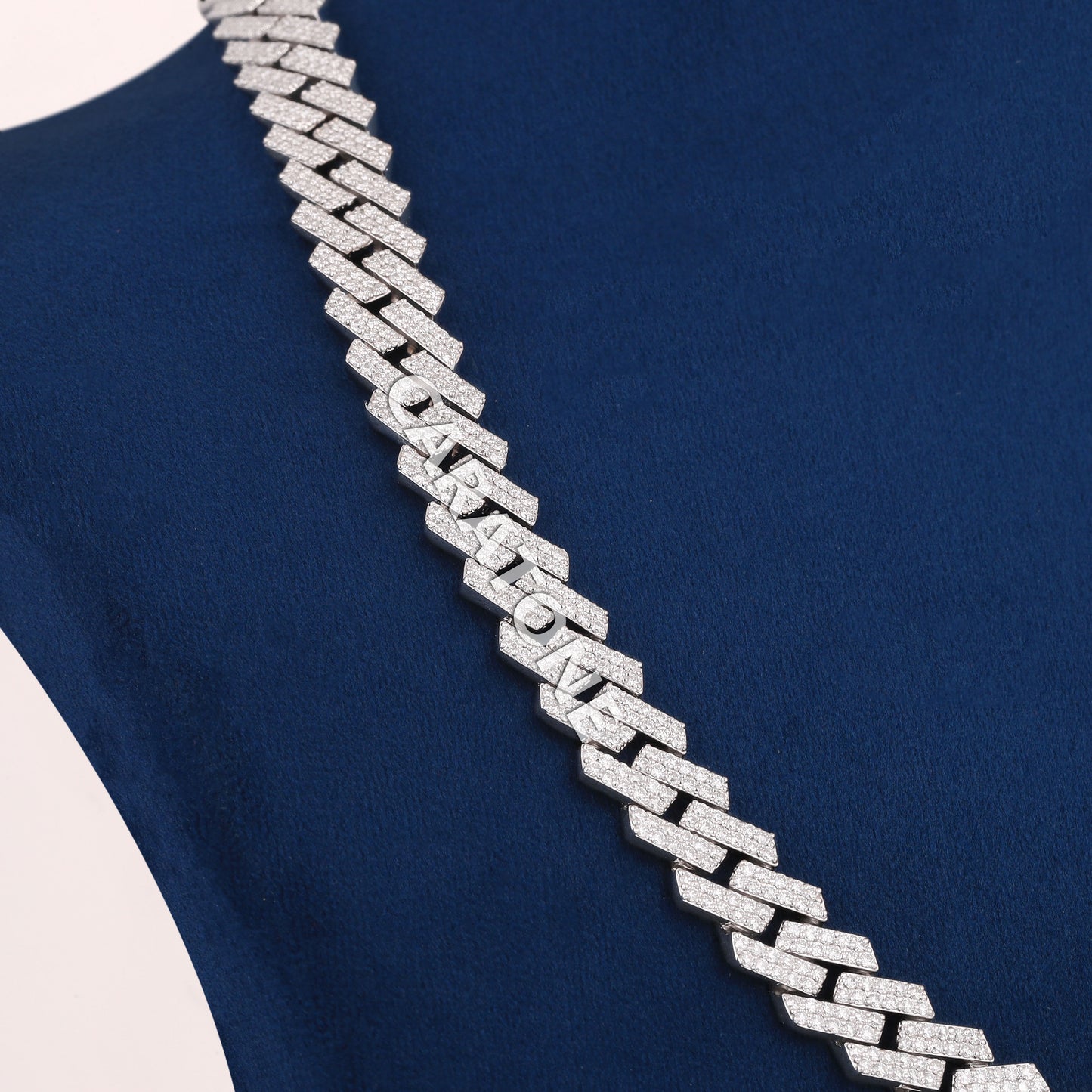 18 inch 10 mm hip hop cuban link diamond chain for men women