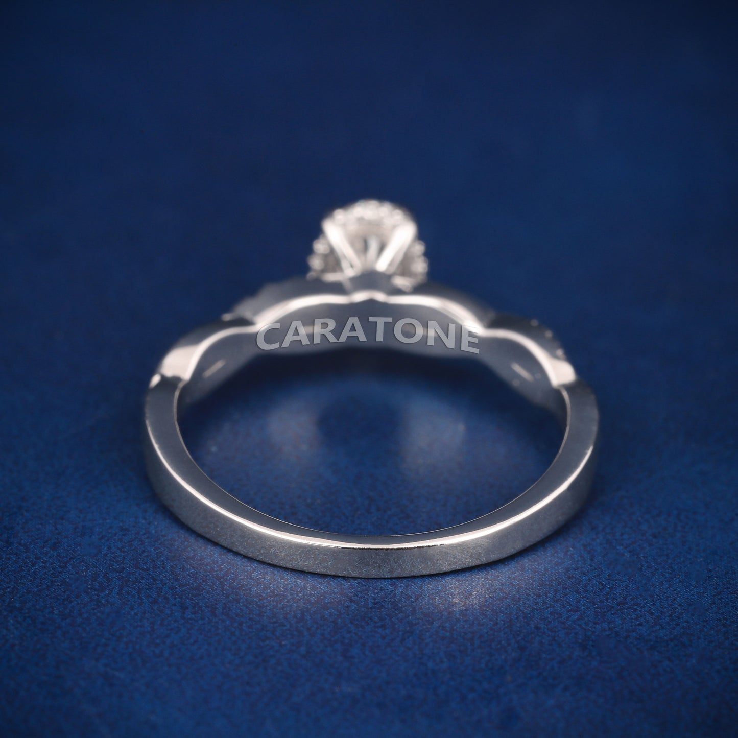 Oval shape diamond engagement passed diamond tester ring