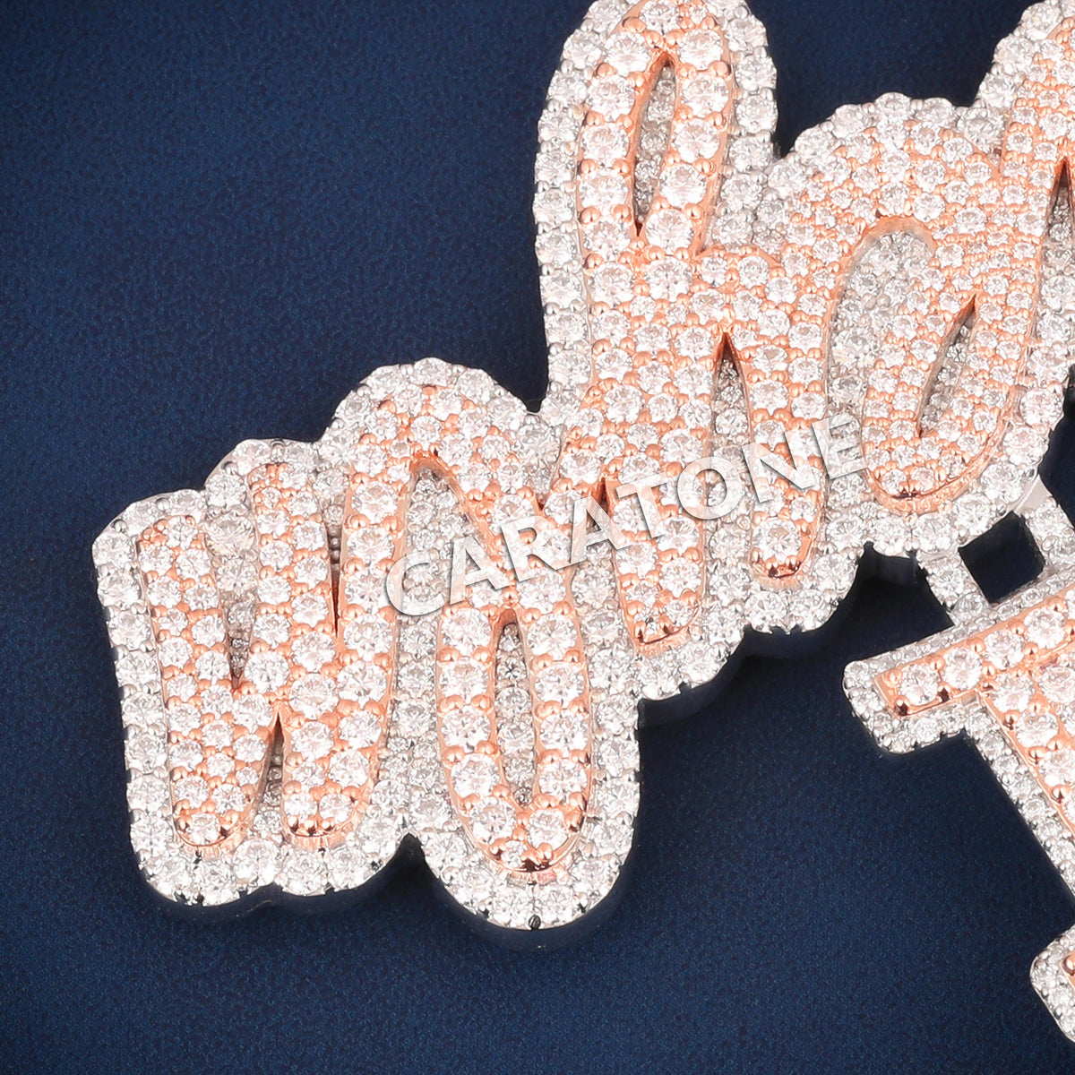Custom Iced Out Joseph Script Name Hip Hop Pendant with Lab Grown Diamonds