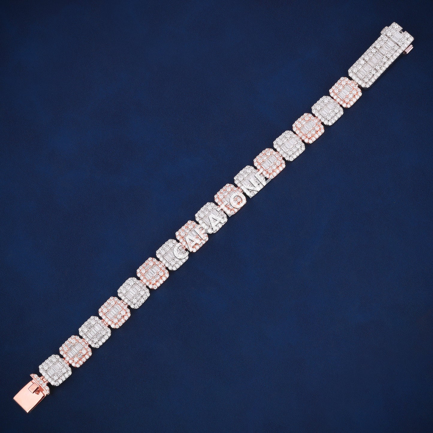 Fancy bracelet for men women two tone hip hop vvs clarity