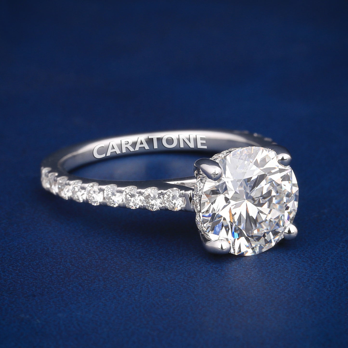 2.85 Ct Diamond Solitaire Ring VVS Clarity Engagement Ring