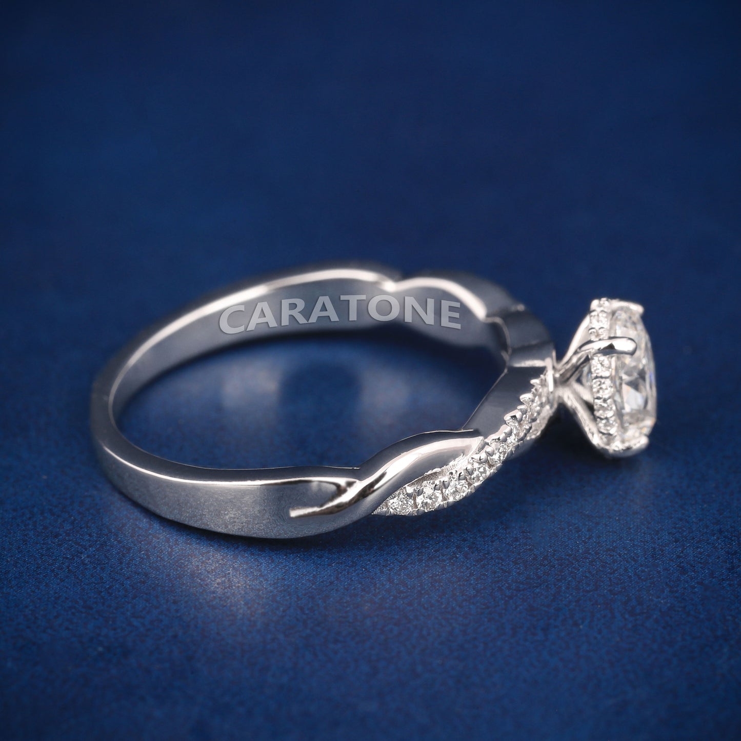 Oval shape diamond engagement passed diamond tester ring