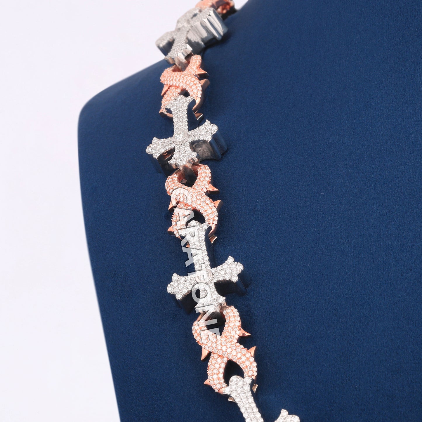 24 inch 12 mm trending designer custom infinity cross link chain passed tester