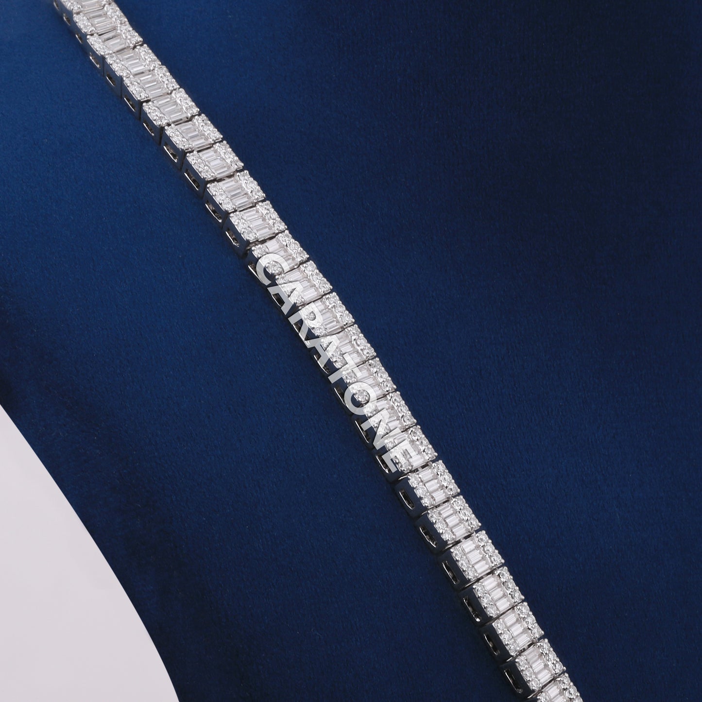 20 inch 12 mm Illusion baguette cut fine jewelry necklaces