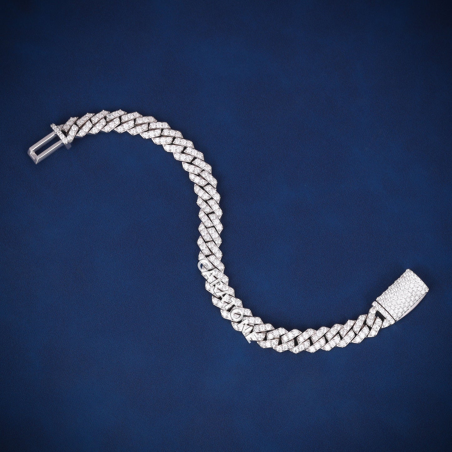 8 inch 12 mm diamond cuban link bracelet