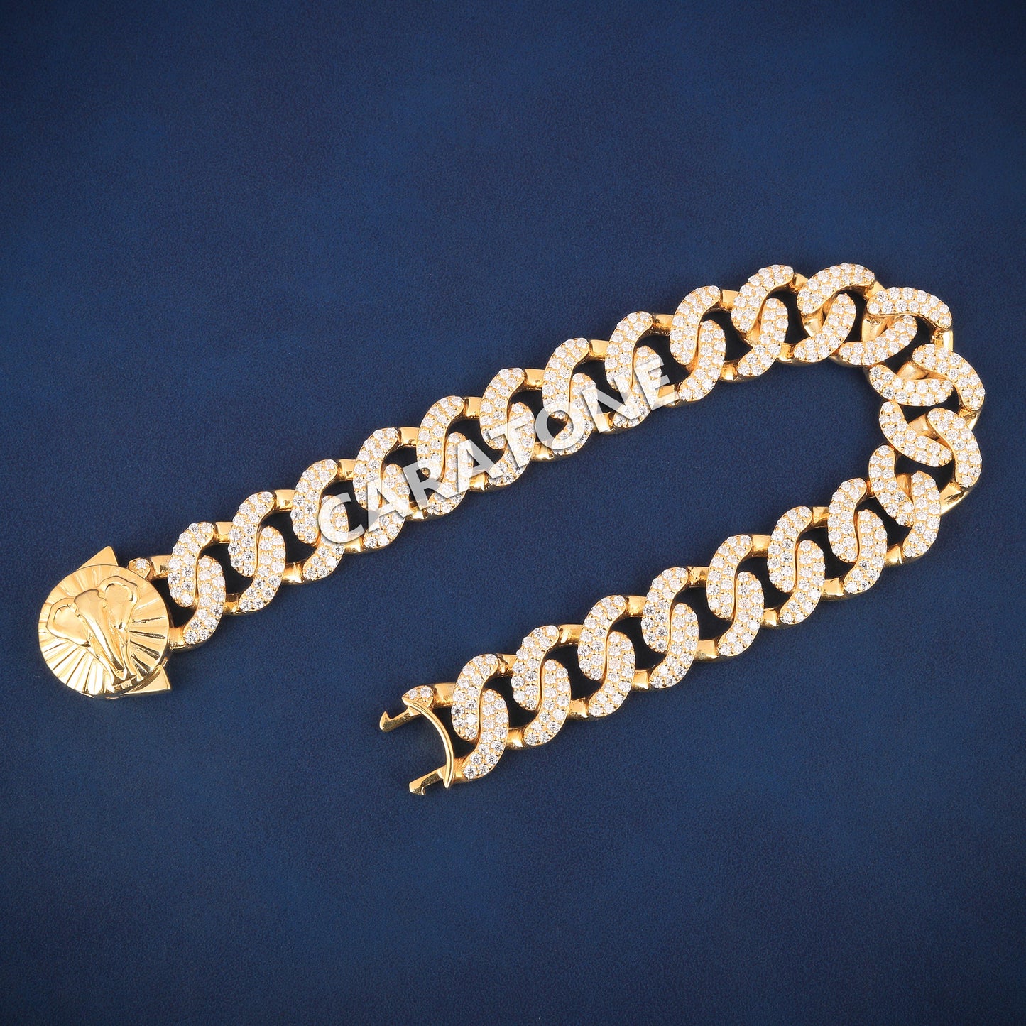 Miami Cuban Link Iced Out Bracelet for Men with Diamond Cut Shine