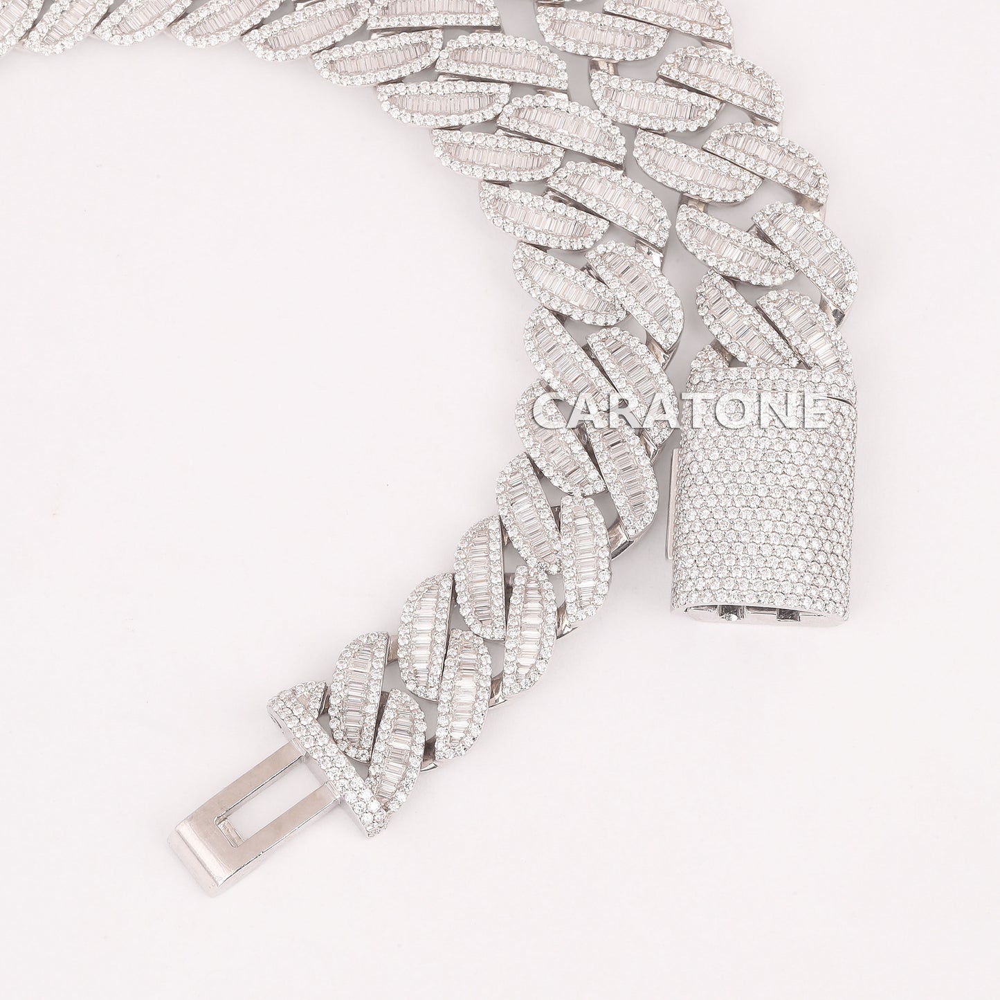 Miami cuban baguette diamond chain vvs clarity