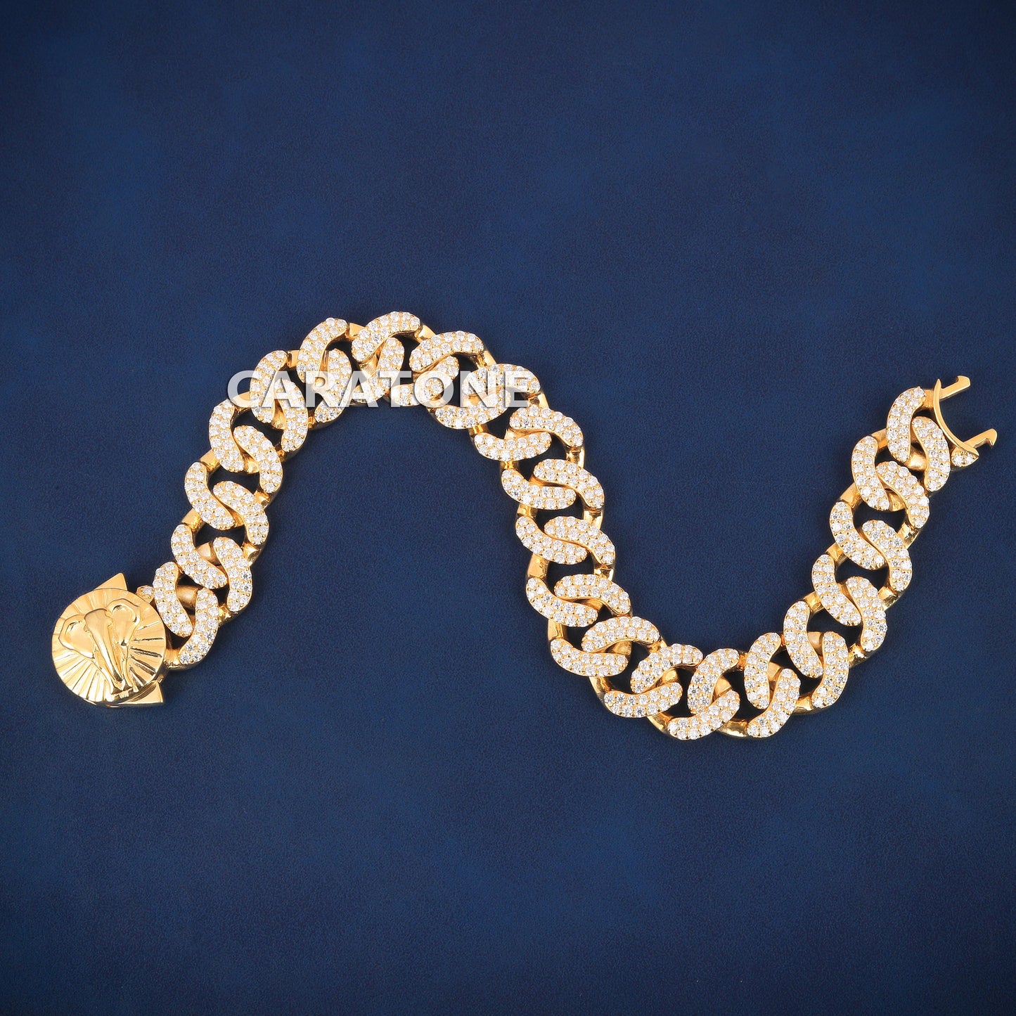 Miami Cuban Link Iced Out Bracelet for Men with Diamond Cut Shine