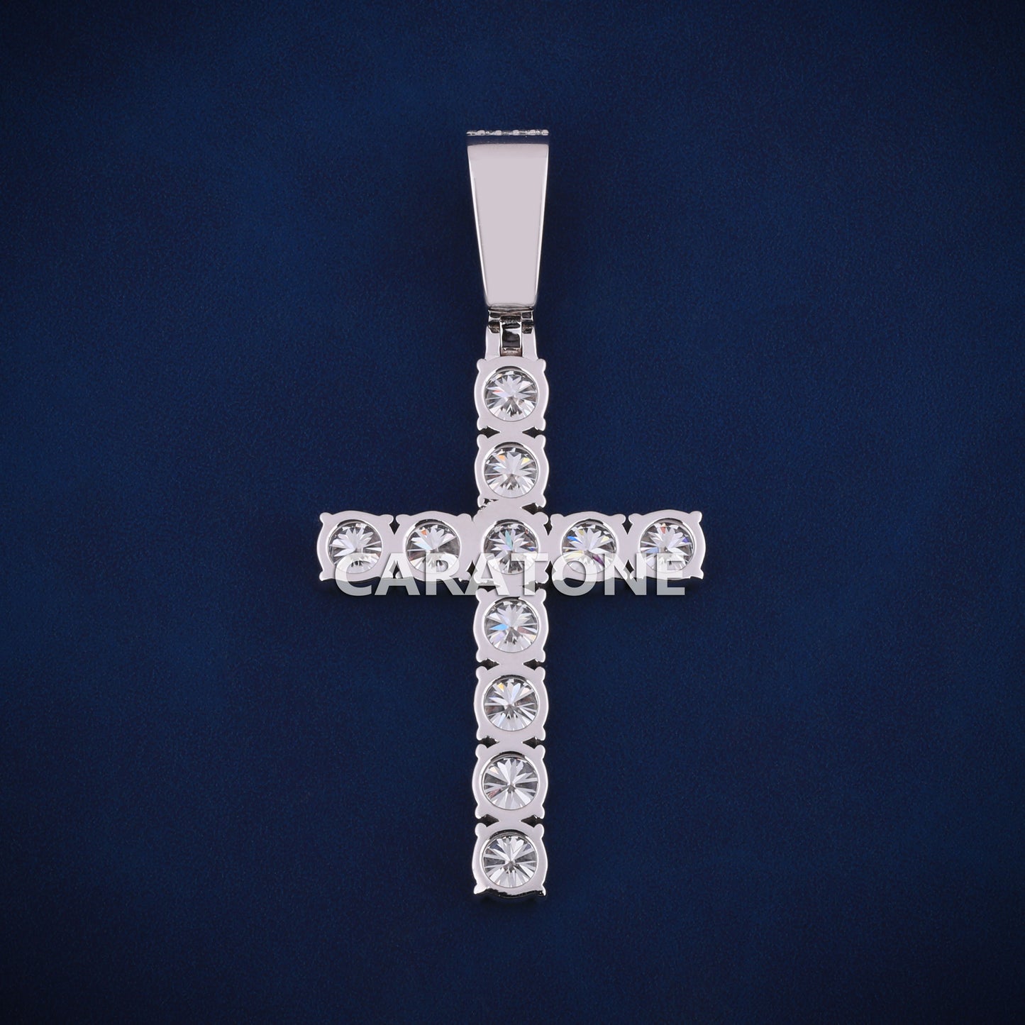 Hip hop customized diamond cross pendant in 14kt gold lab d vvs