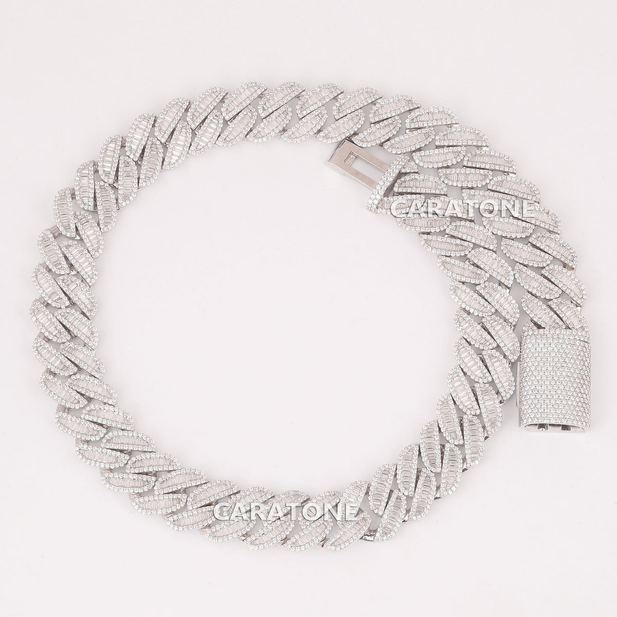 22inc 20mm  VVS Lab Grown Diamond Iced Out Cuban Link Chain