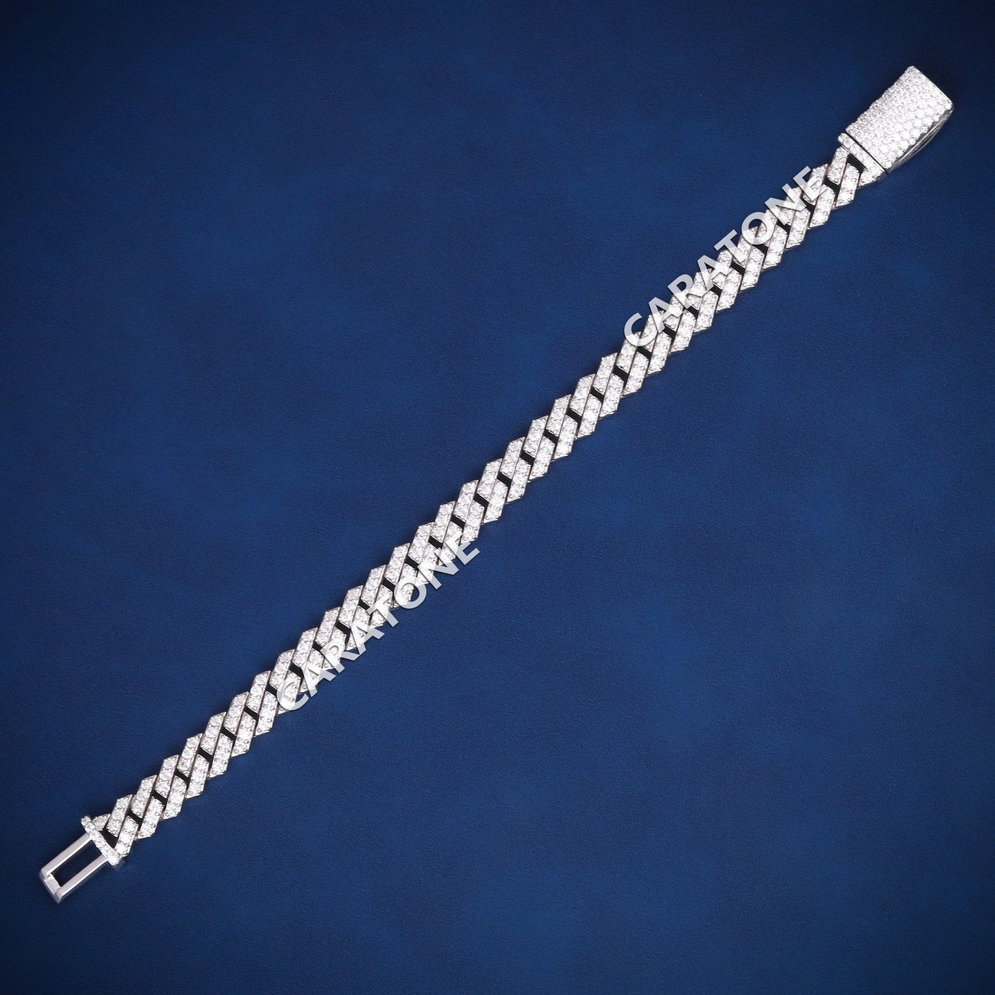 8 inch 12 mm diamond cuban link bracelet