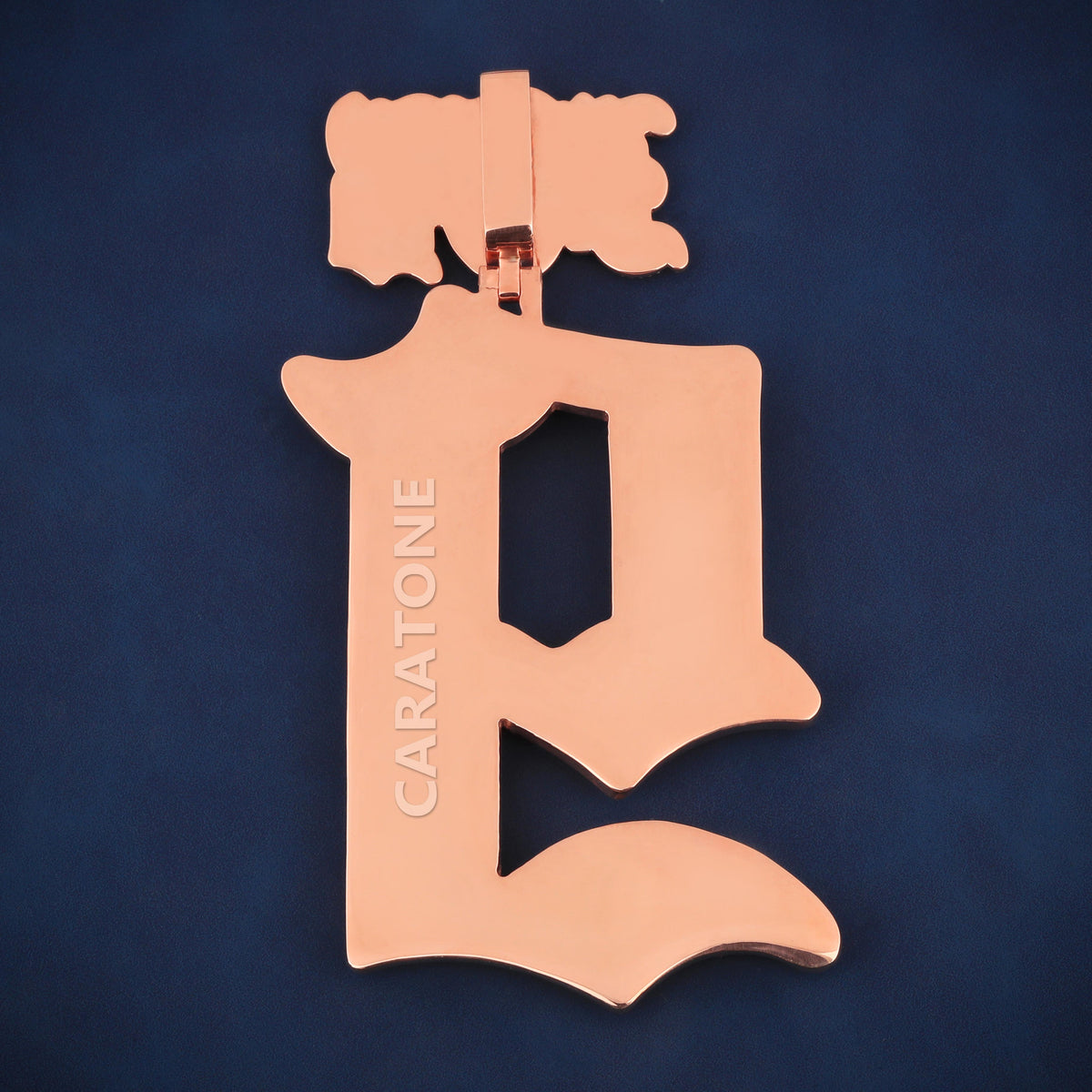 Custom Oversized J Letter Pendant with Diamond JMB Bail – Lab Grown Diamonds