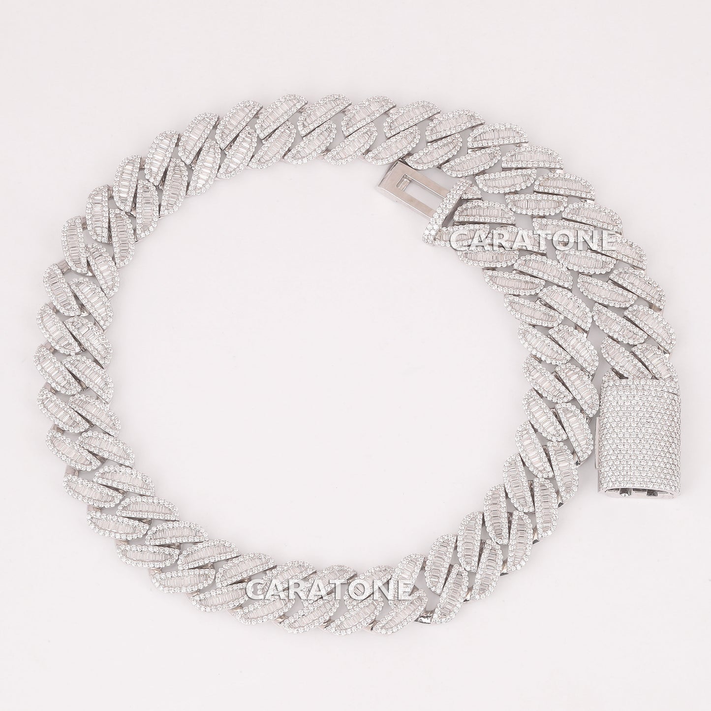 Miami cuban baguette diamond chain vvs clarity